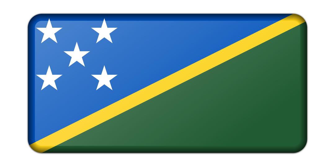 Solomon Islands flag (bevelled) png transparent