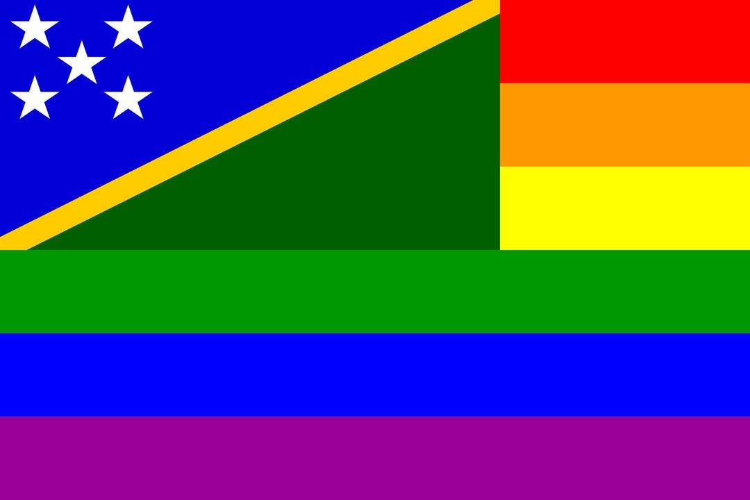 Solomon Islands Rainbow Flag png transparent