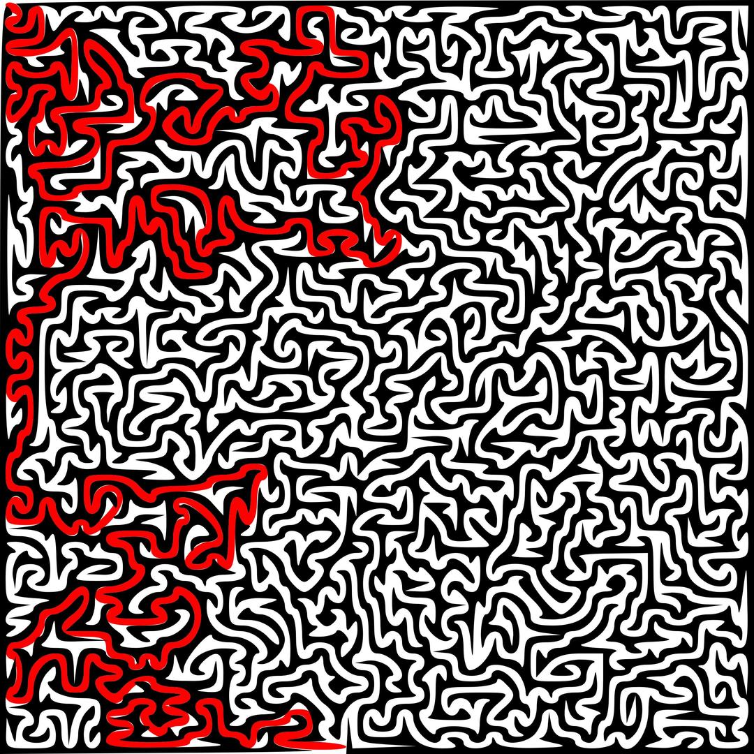 Solution to Curvy Maze Puzzle png transparent