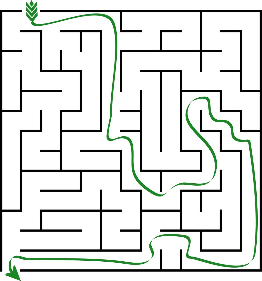 Solution to Simple Maze Puzzle png transparent