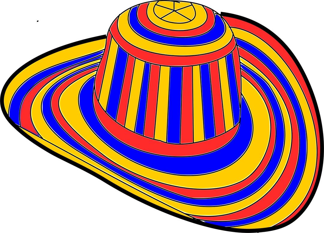 Sombrero voliado "colombia" png transparent
