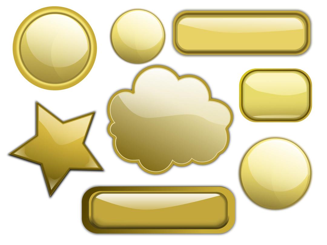 Some Gold Buttons png transparent