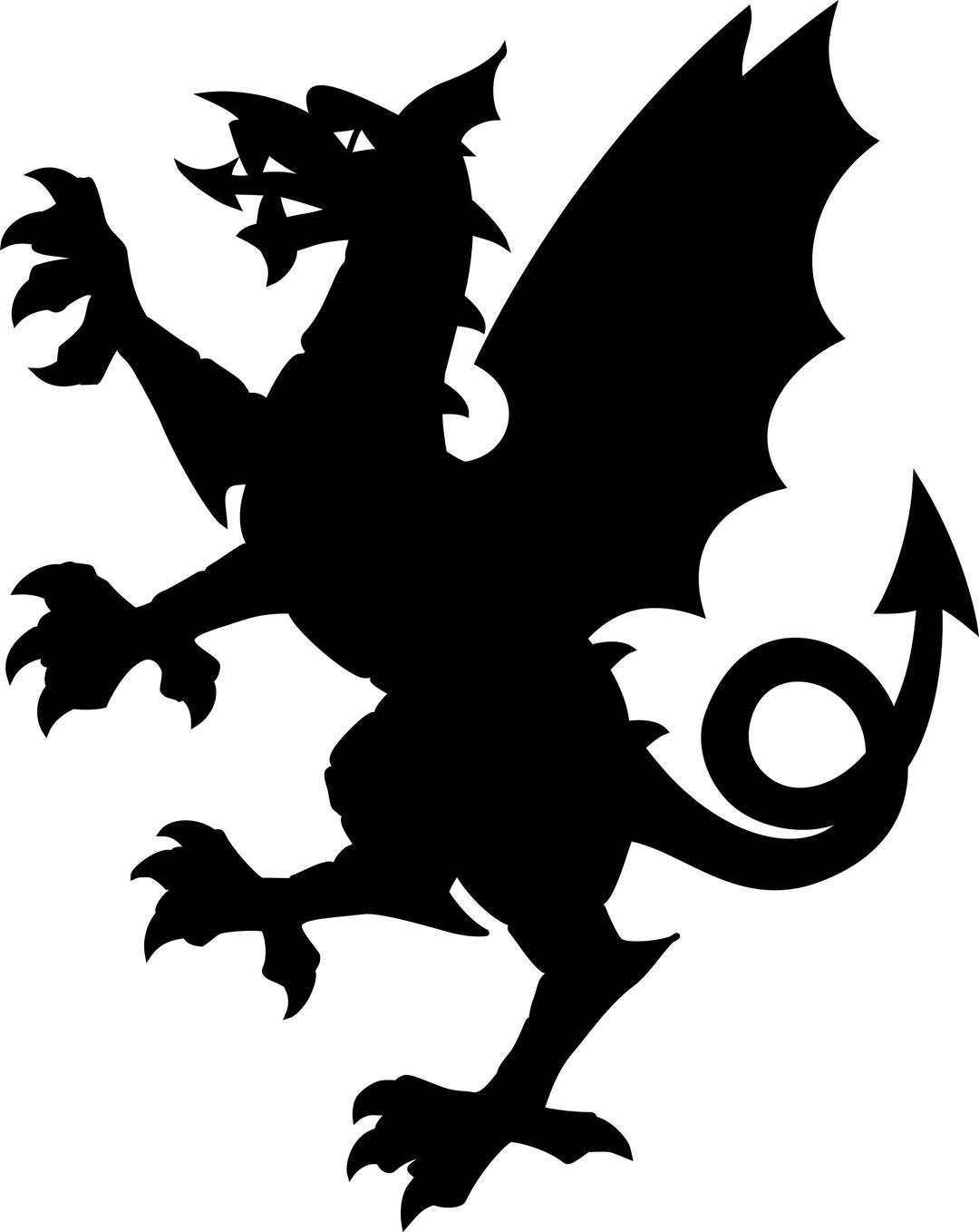 Somerset dragon silhouette png transparent