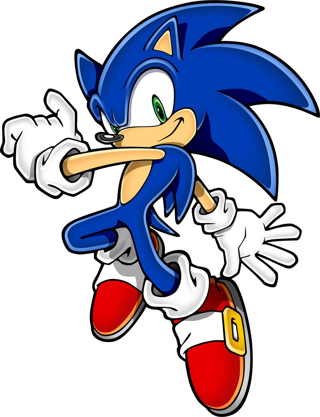 Sonic Hedgehog Jumping Side png transparent