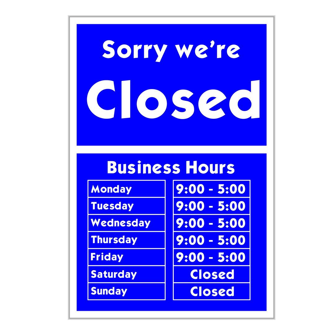 Sorry we're closed png transparent