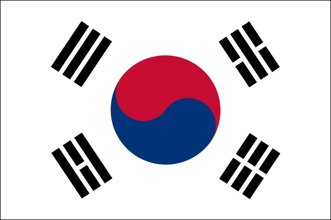 South Korean Flag png transparent