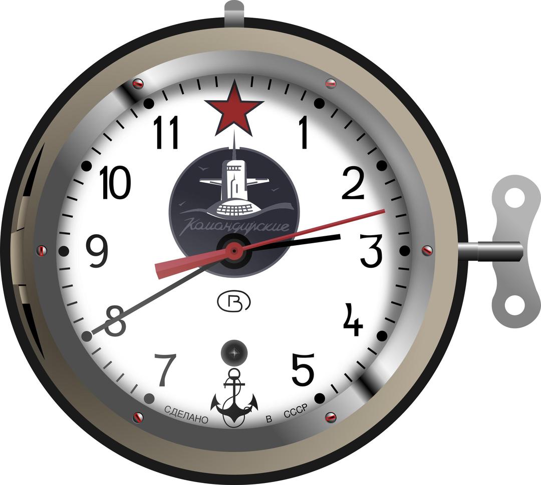 Soviet Nuclear Submarine Clock png transparent