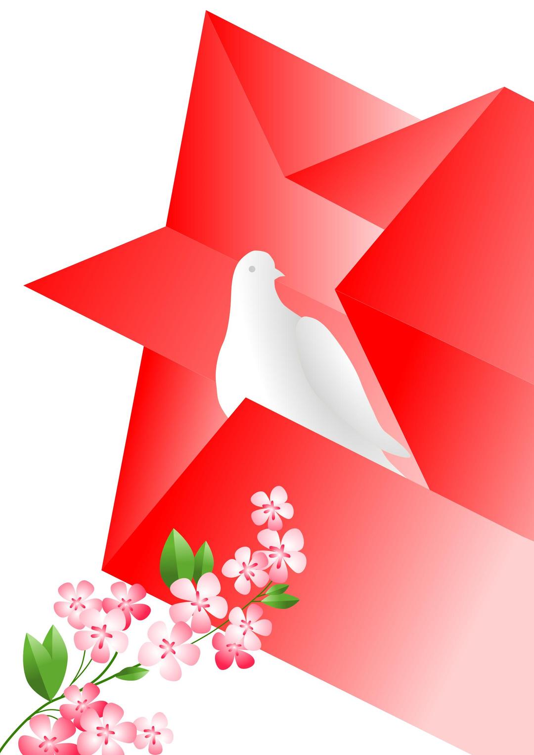 soviet poster dove in star png transparent