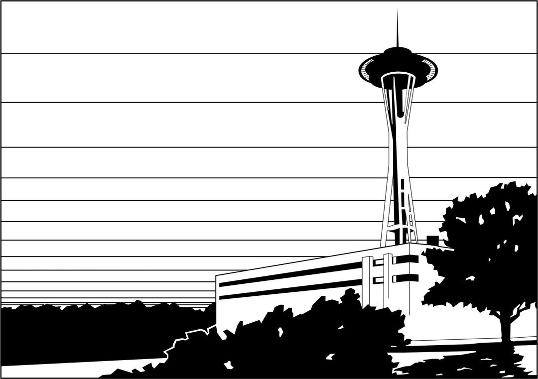 space needle WA png transparent