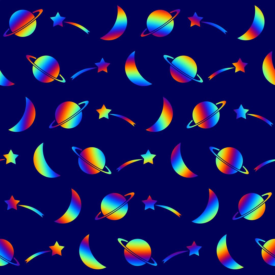 Space pattern (colourful) png transparent