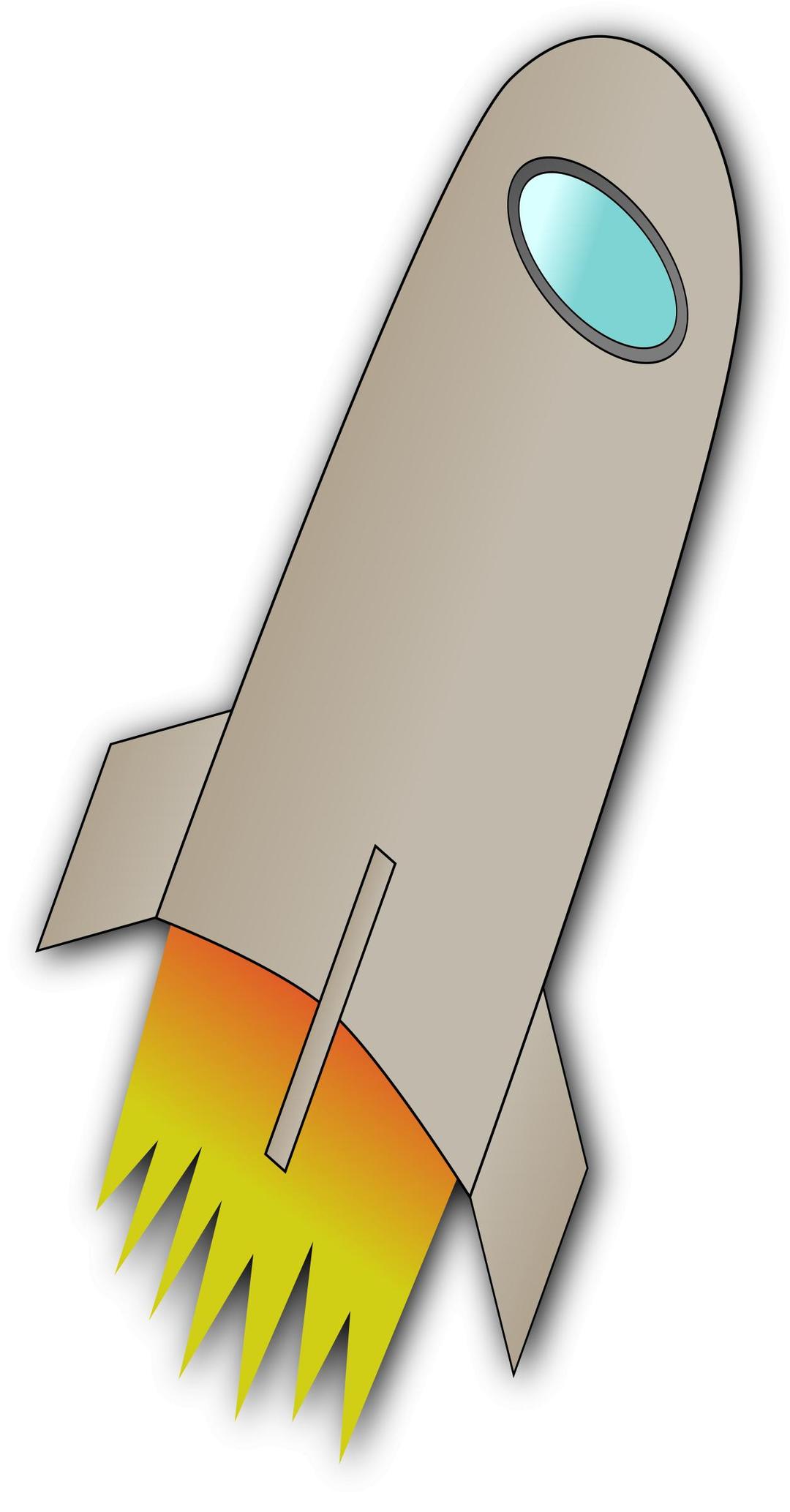 Space Rocket Whit Fire png transparent