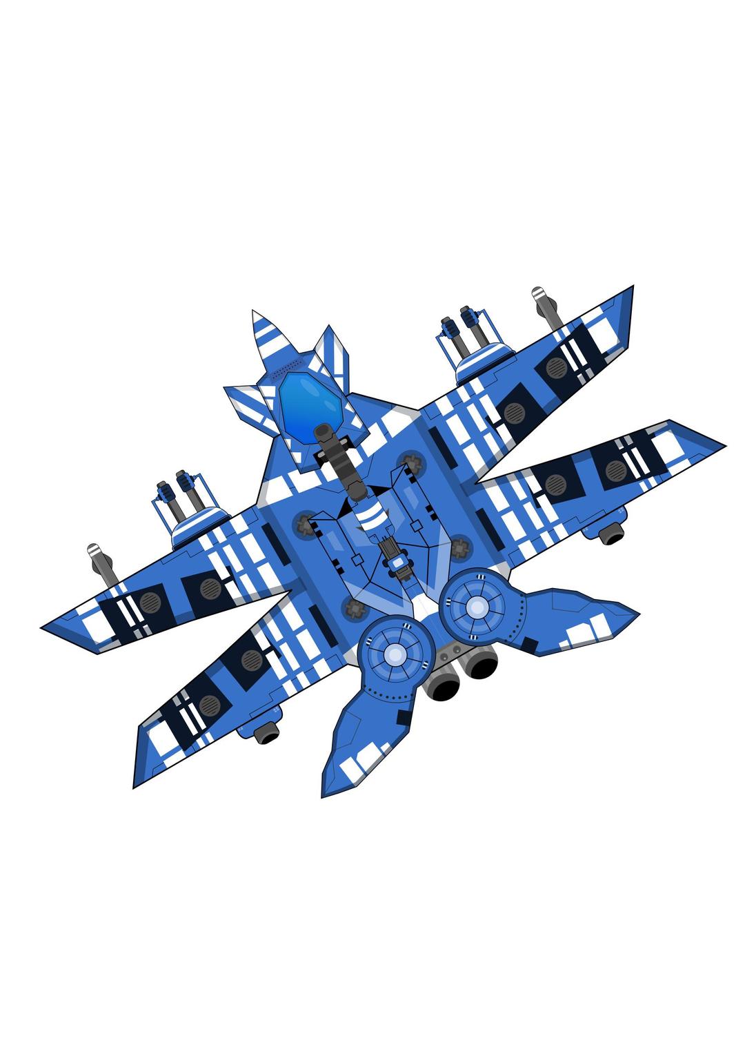 Spaceship Blue png transparent