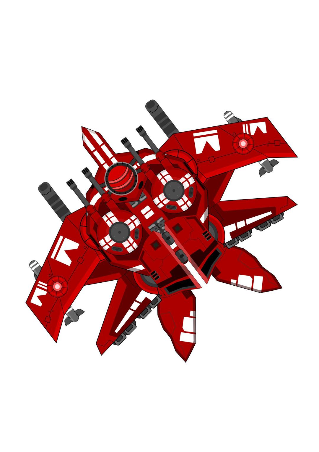 Spaceship Red png transparent