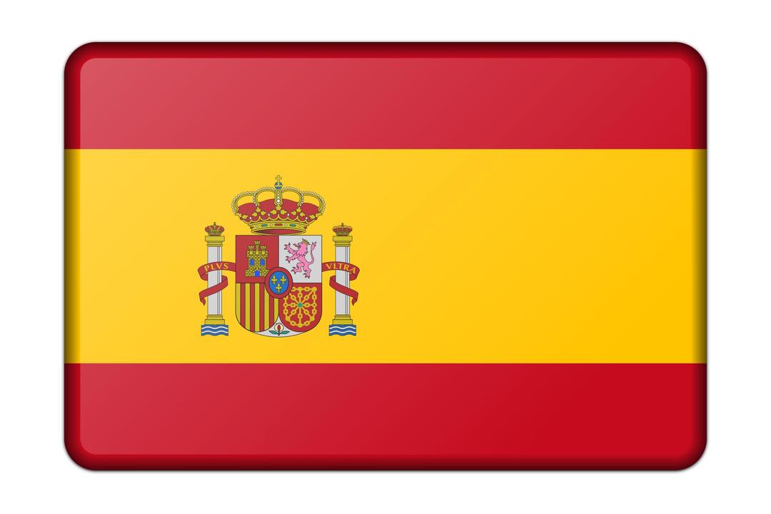 Spain flag (bevelled) png transparent