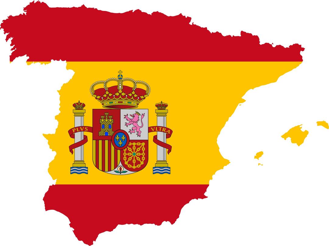 Spain Map Flag png transparent