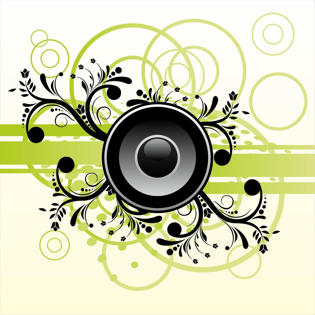 Speaker on abstract background png transparent