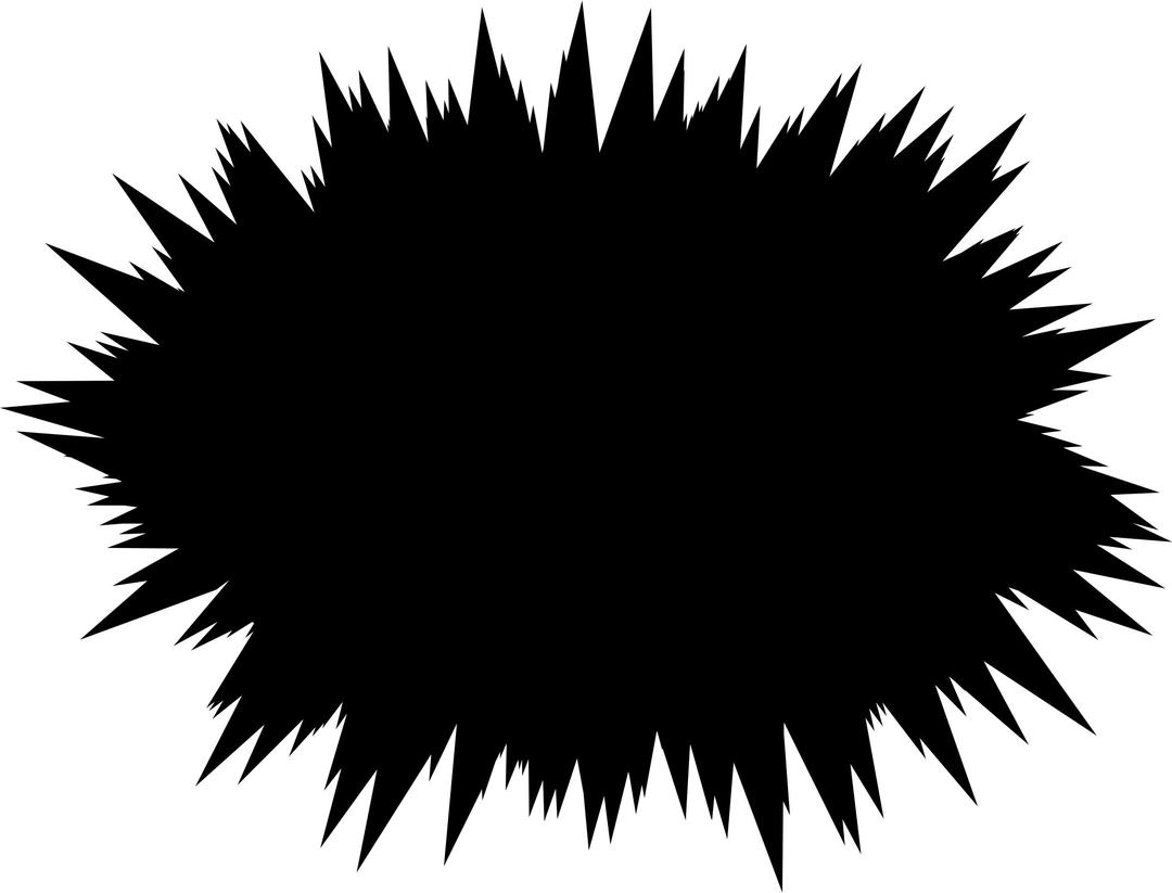 Spiky Shape Silhouette png transparent