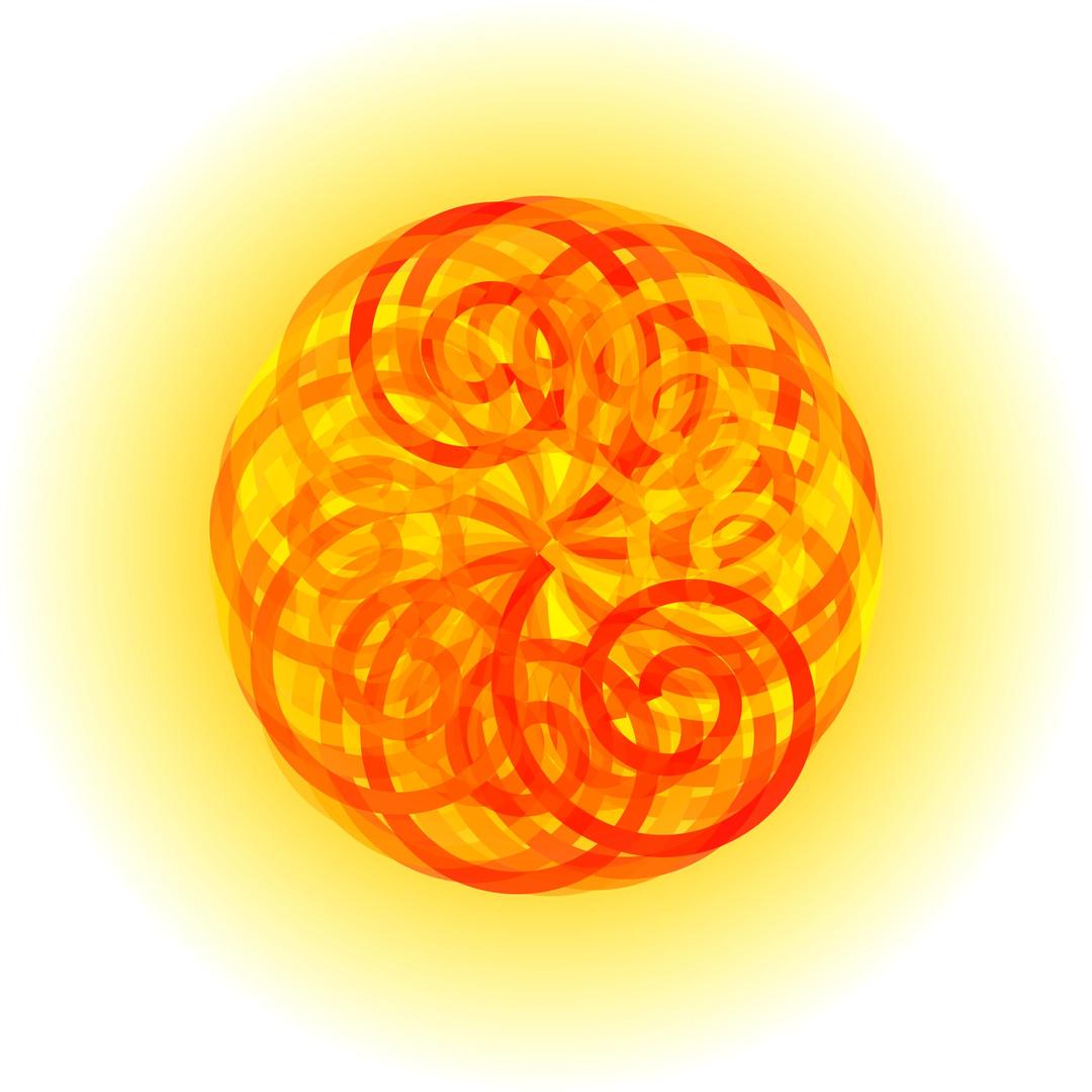 Spiral sun png transparent