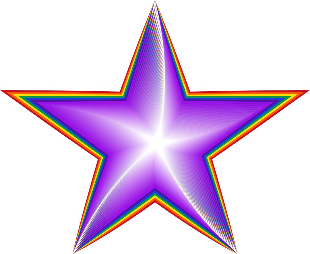 Spiritual Rainbow Star png transparent