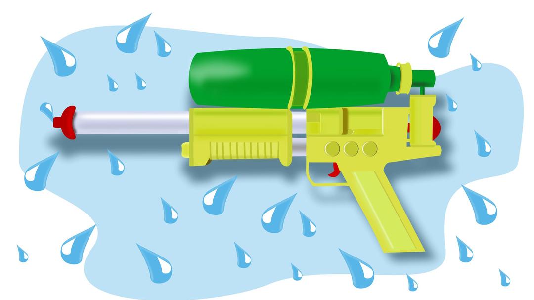 Splash water gun png transparent