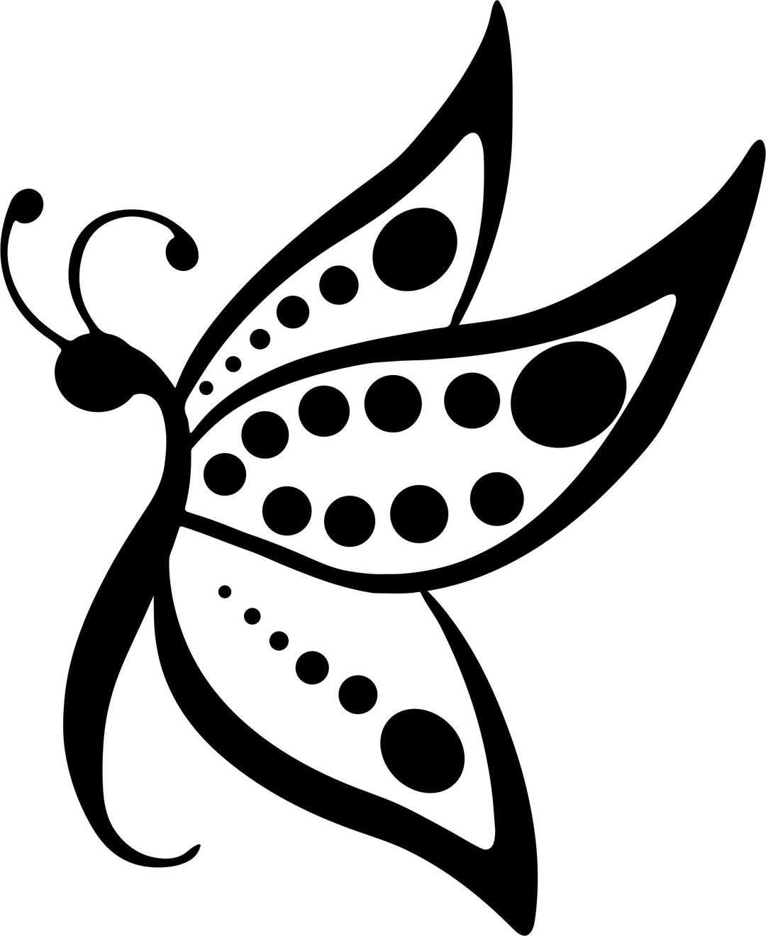 Spotted Butterfly Silhouette png transparent