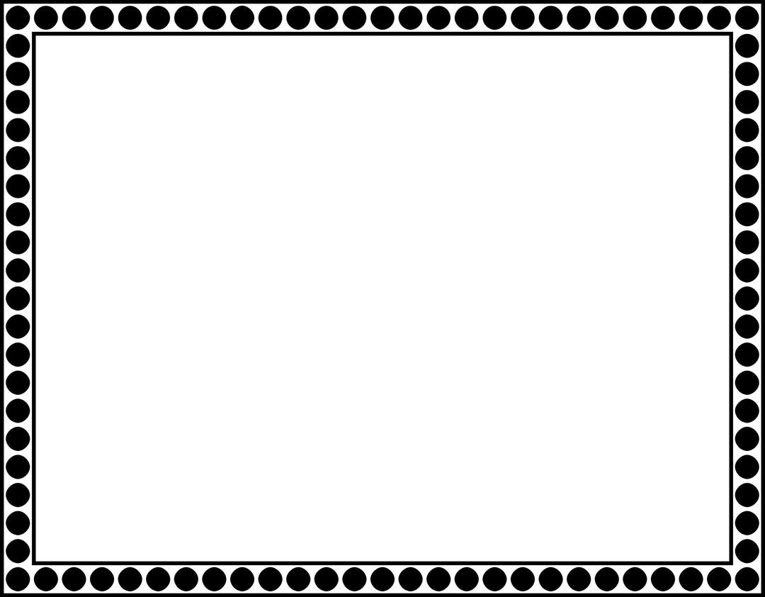 Spotty frame (black) png transparent