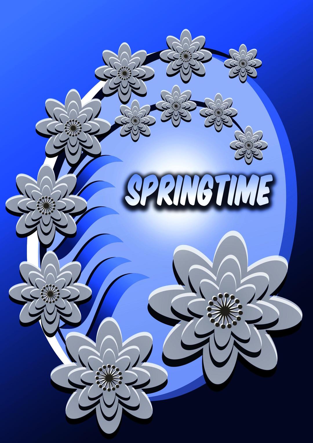 Springtime- Blue png transparent