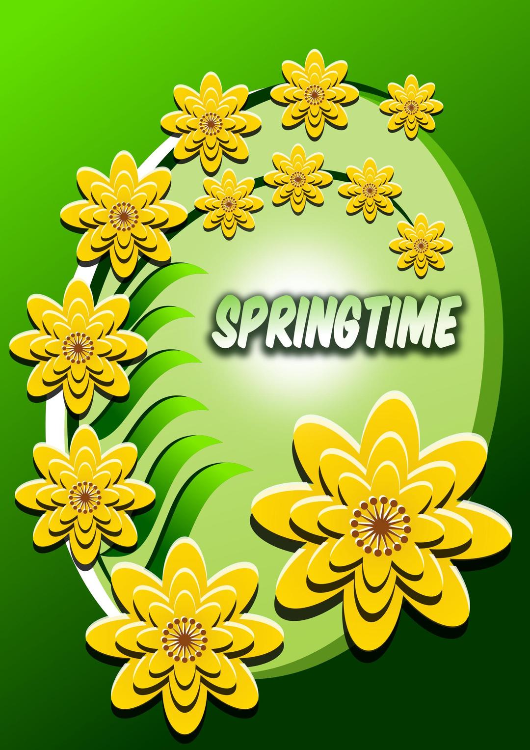 Springtime - Yellow flowers png transparent
