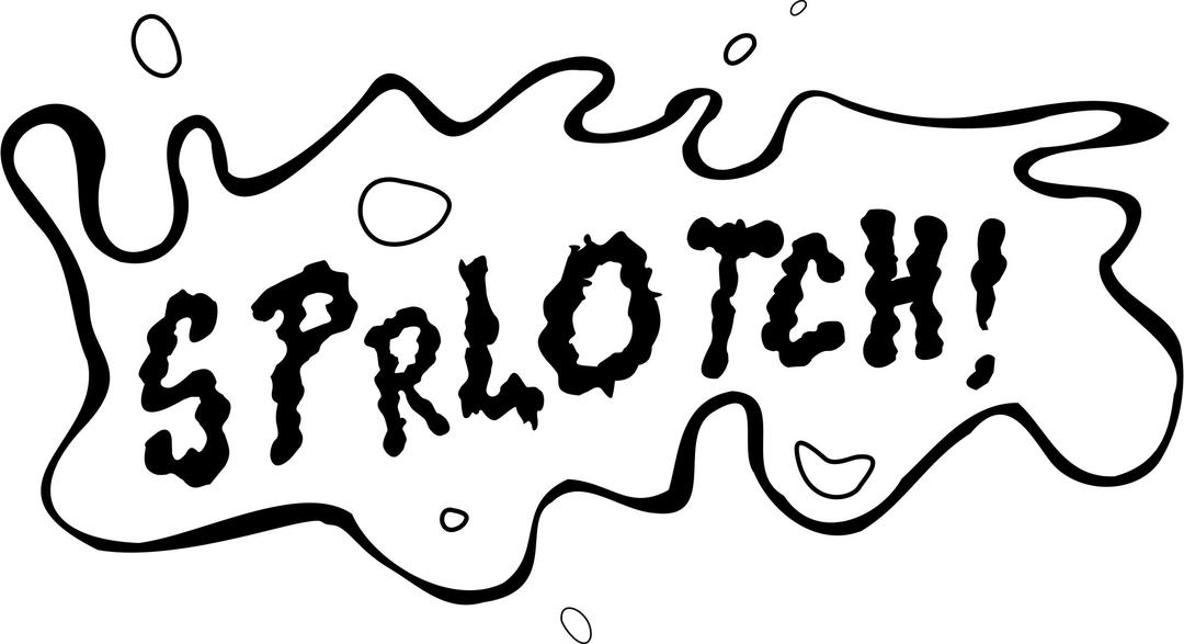 Sprlotch in black and white png transparent
