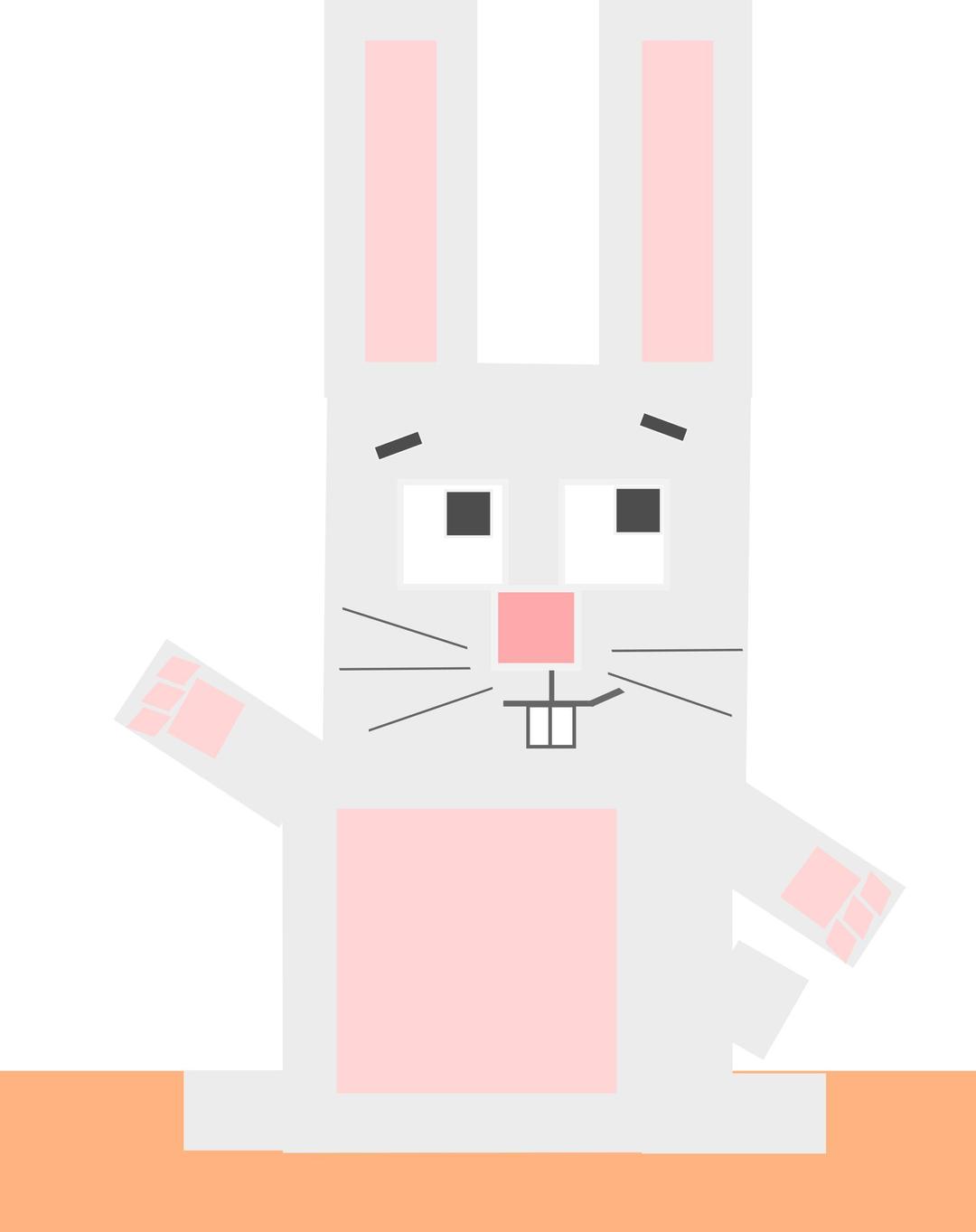 Square animal cartoon rabbit png transparent