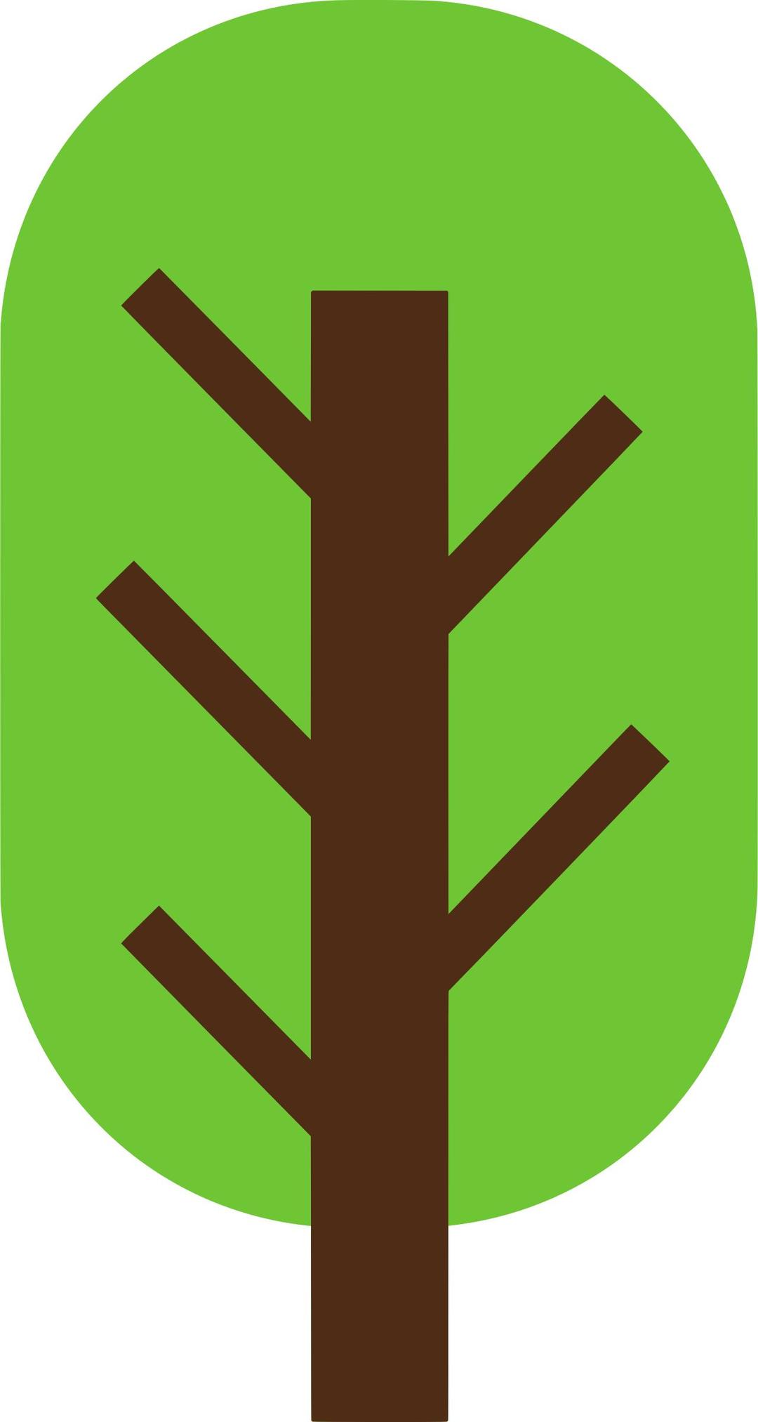 Square tree vectorized png transparent