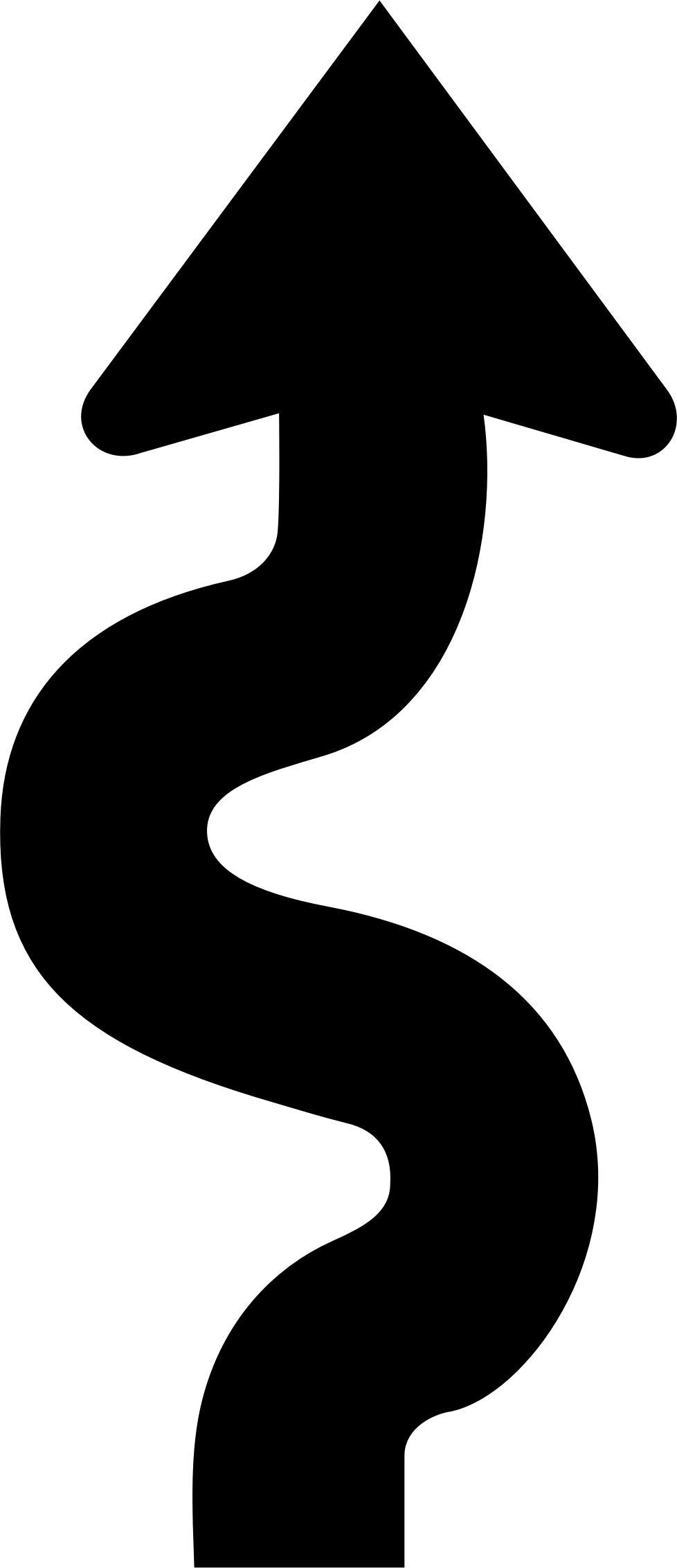 Squiggly Road Sign Arrow png transparent