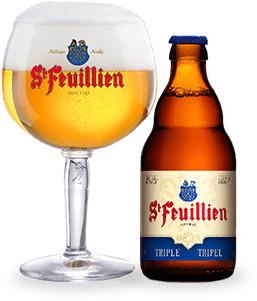 St Feuillien Triple With Glass png transparent