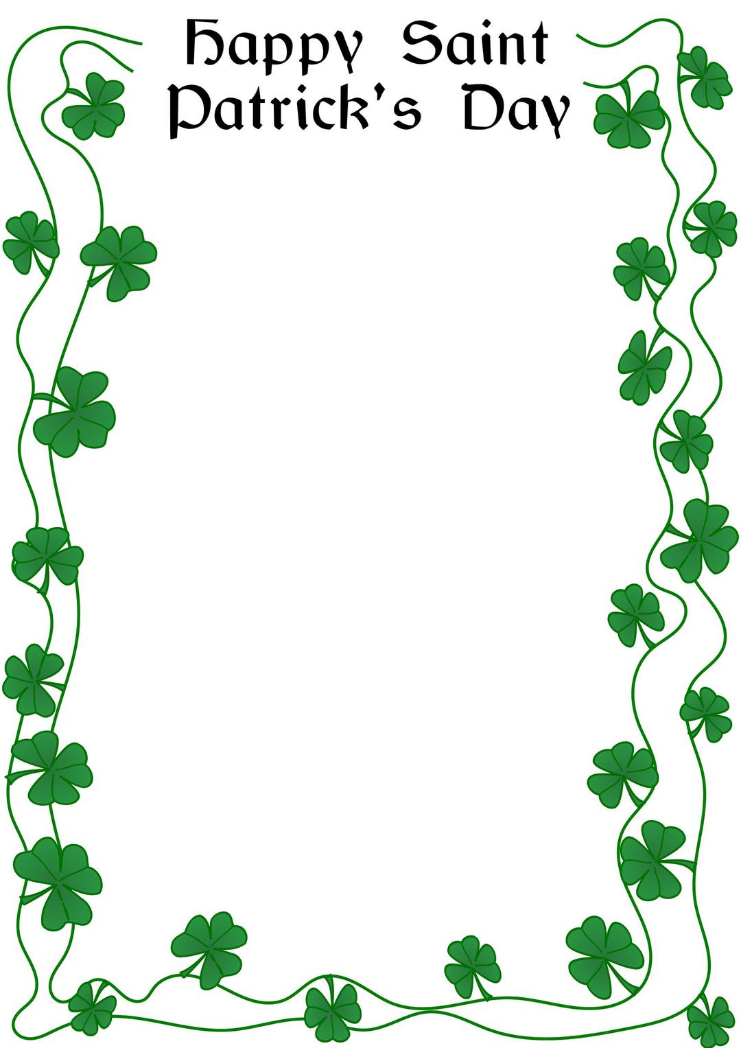 St Patrick's Day border png transparent