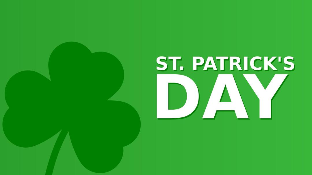 St. Patrick's Day Minimalist Featured Image 16:9 png transparent