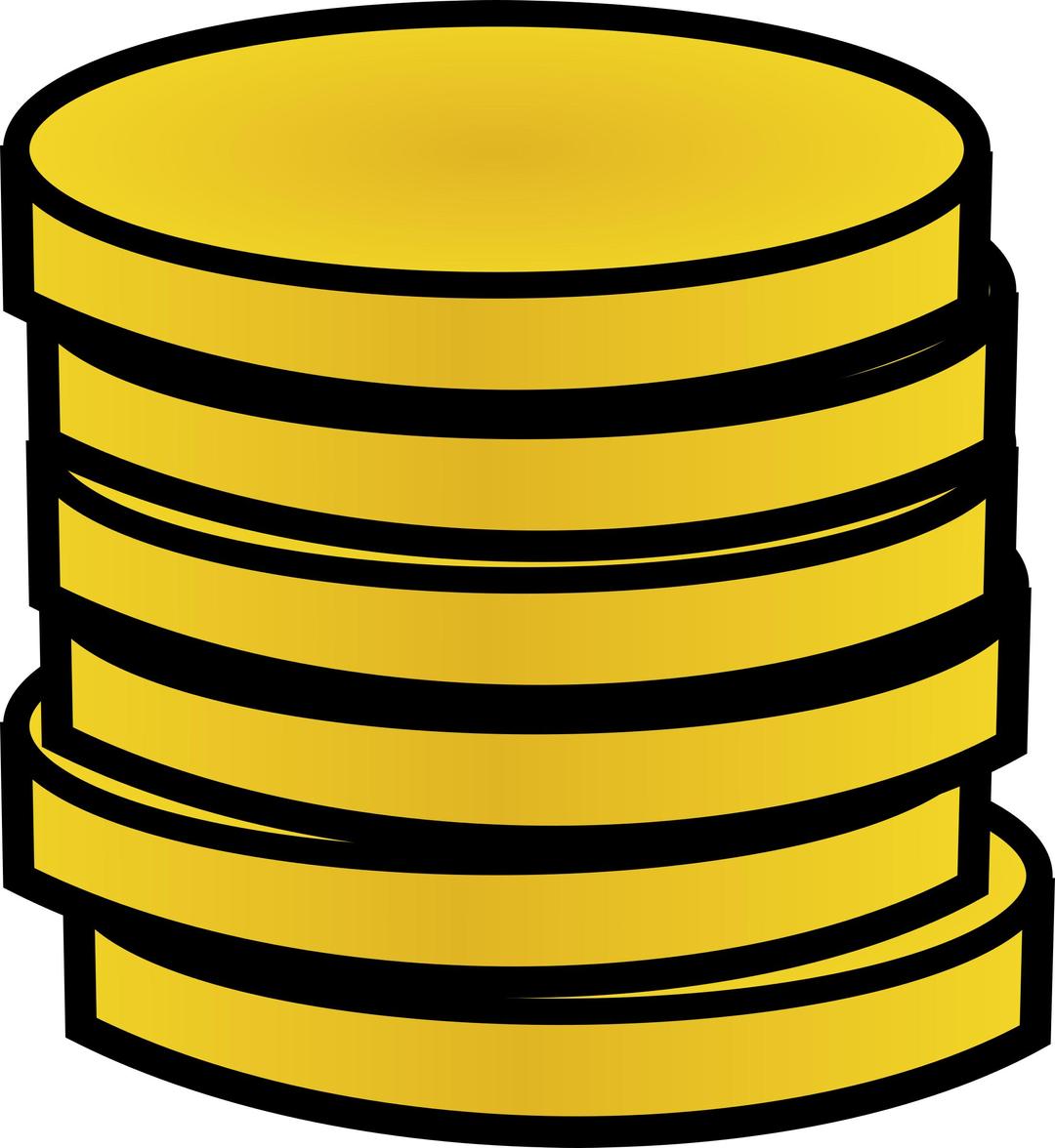 Stack of gold coins png transparent