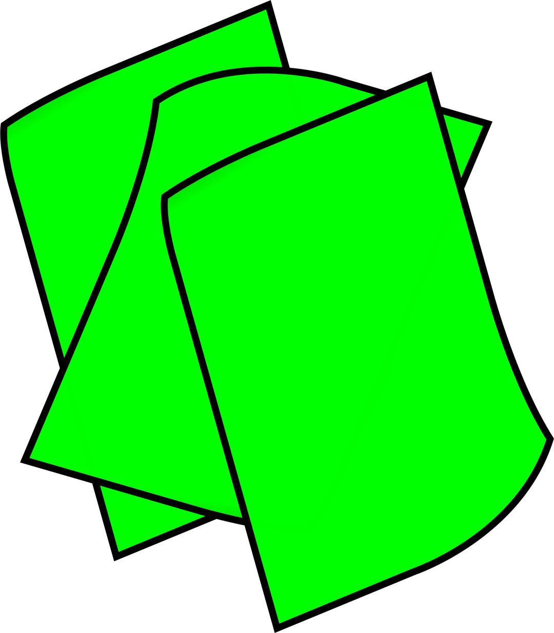 Stack of Green Paper png transparent