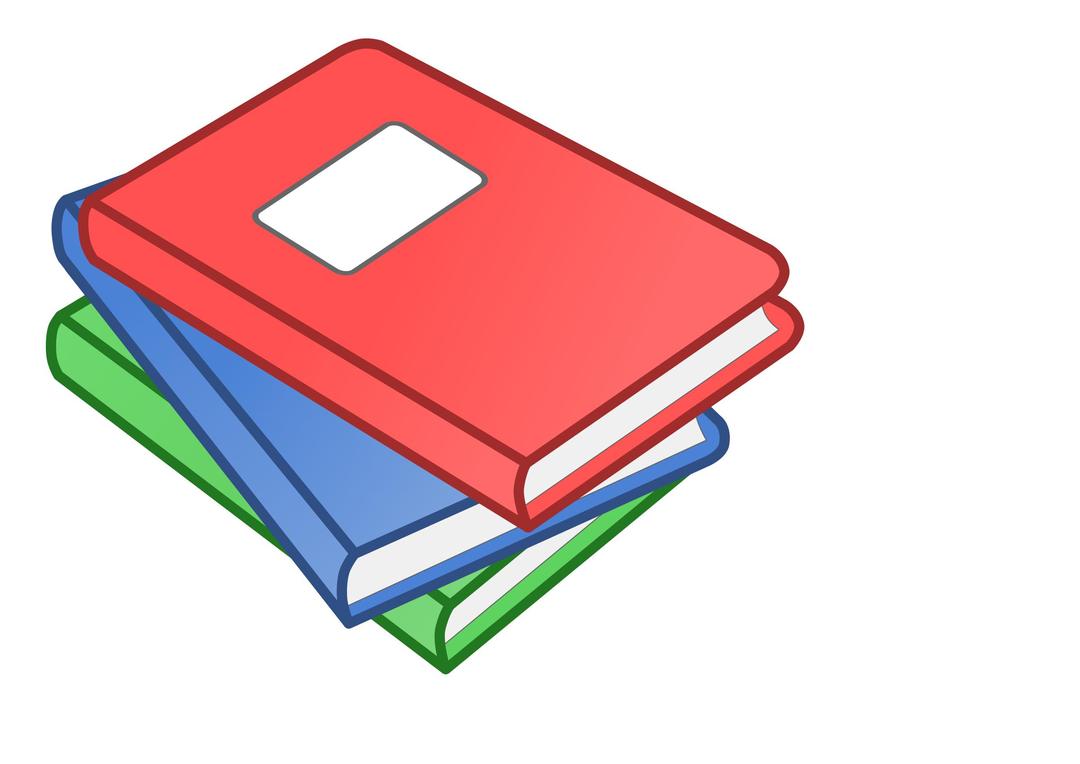 Stack of three books png transparent