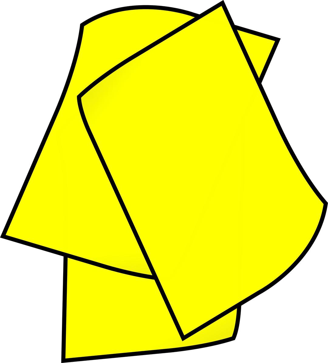 Stack of Yellow Paper png transparent