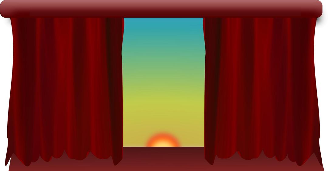 Stage with Filtered Drapes png transparent