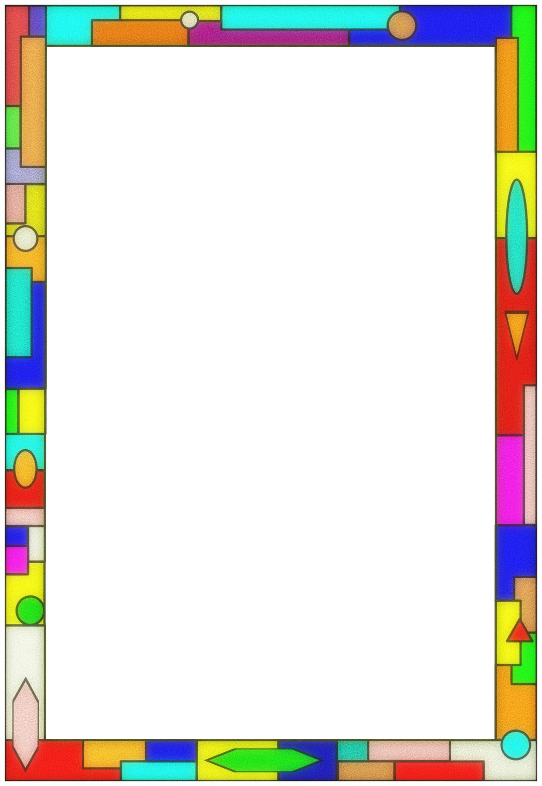 Stained Glass Border 01 png transparent