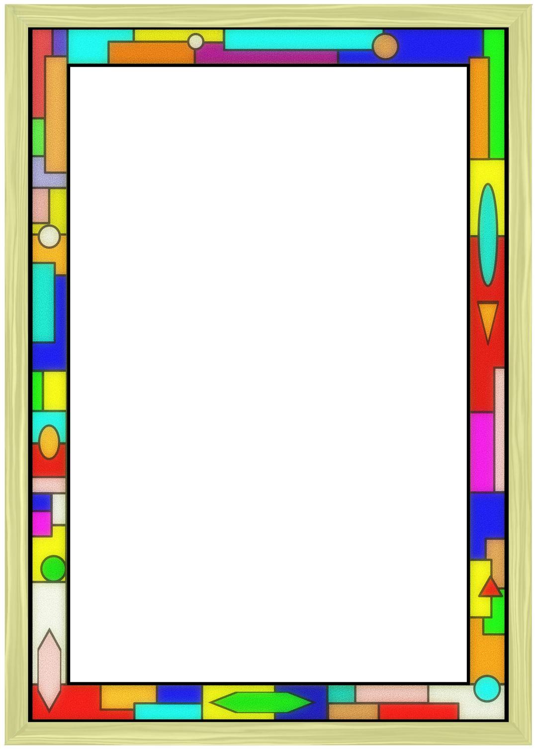 Stained Glass Border 02 png transparent
