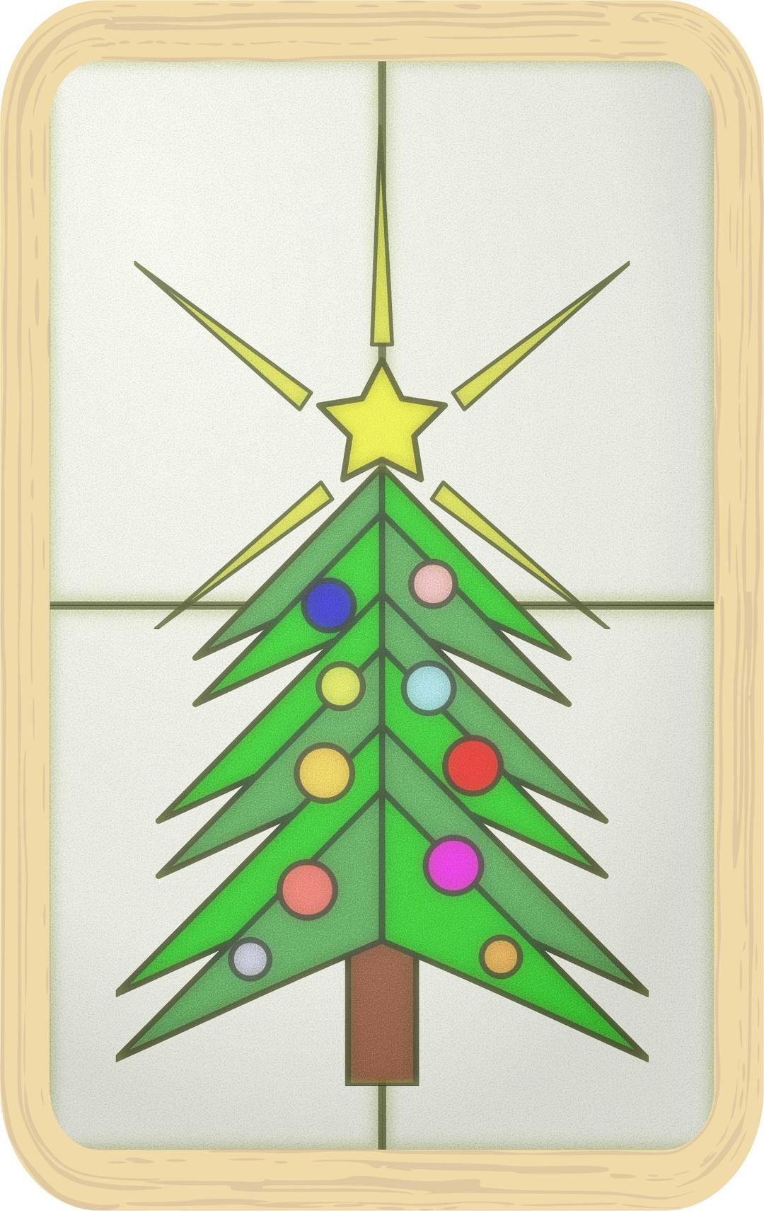 Stained Glass Christmas Tree png transparent