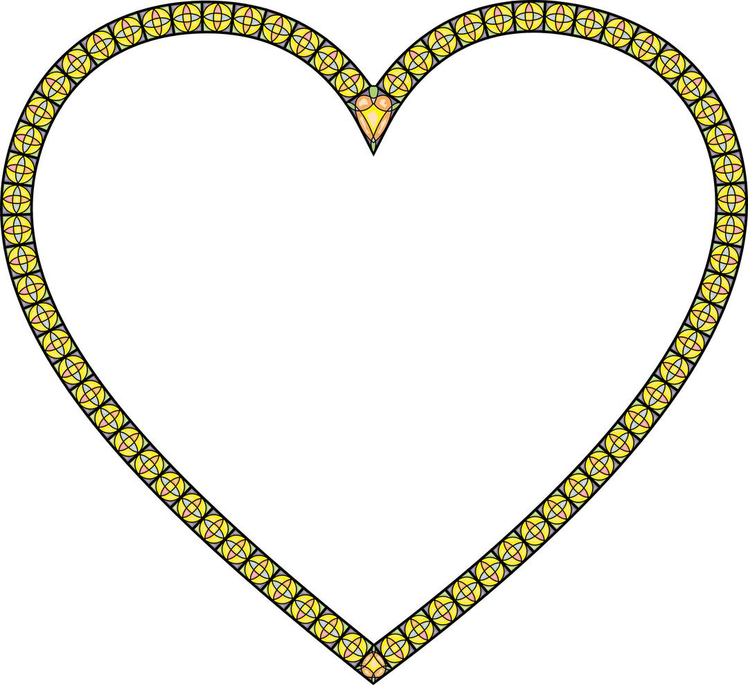 Stained Glass Heart png transparent