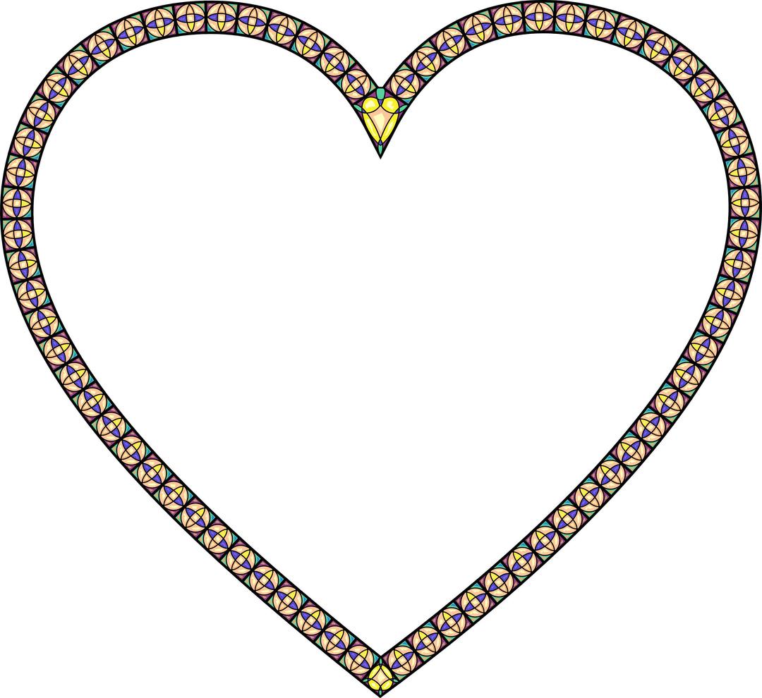 Stained Glass Heart 2 png transparent