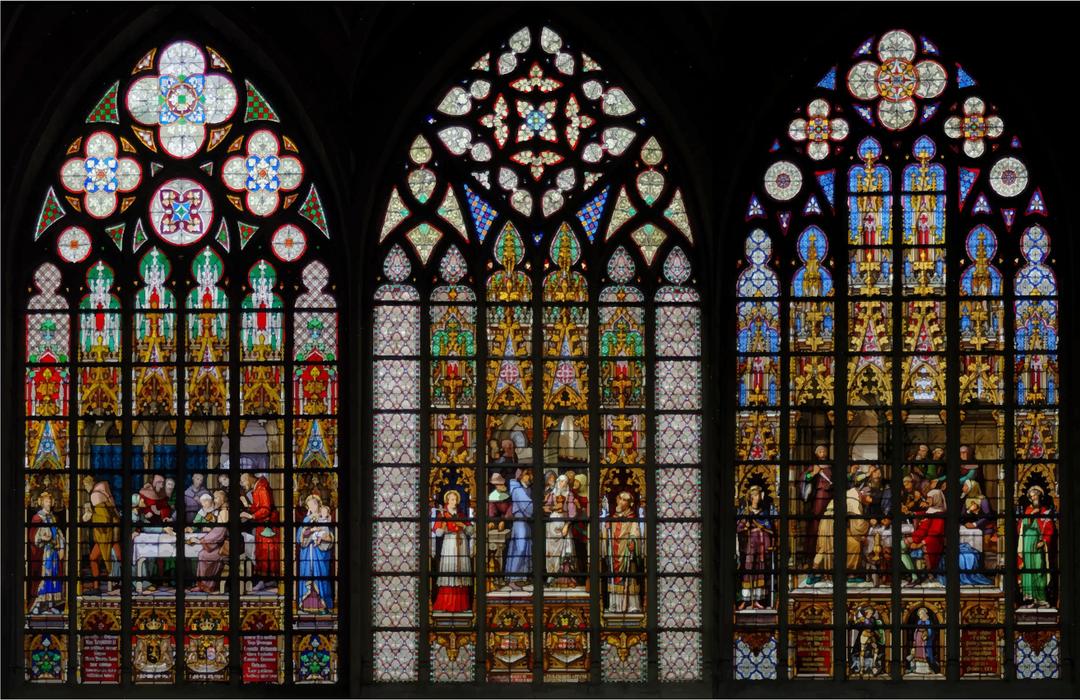 Stained Glass Windows Cathedral Of Saints Michel et Gudule Brussels png transparent
