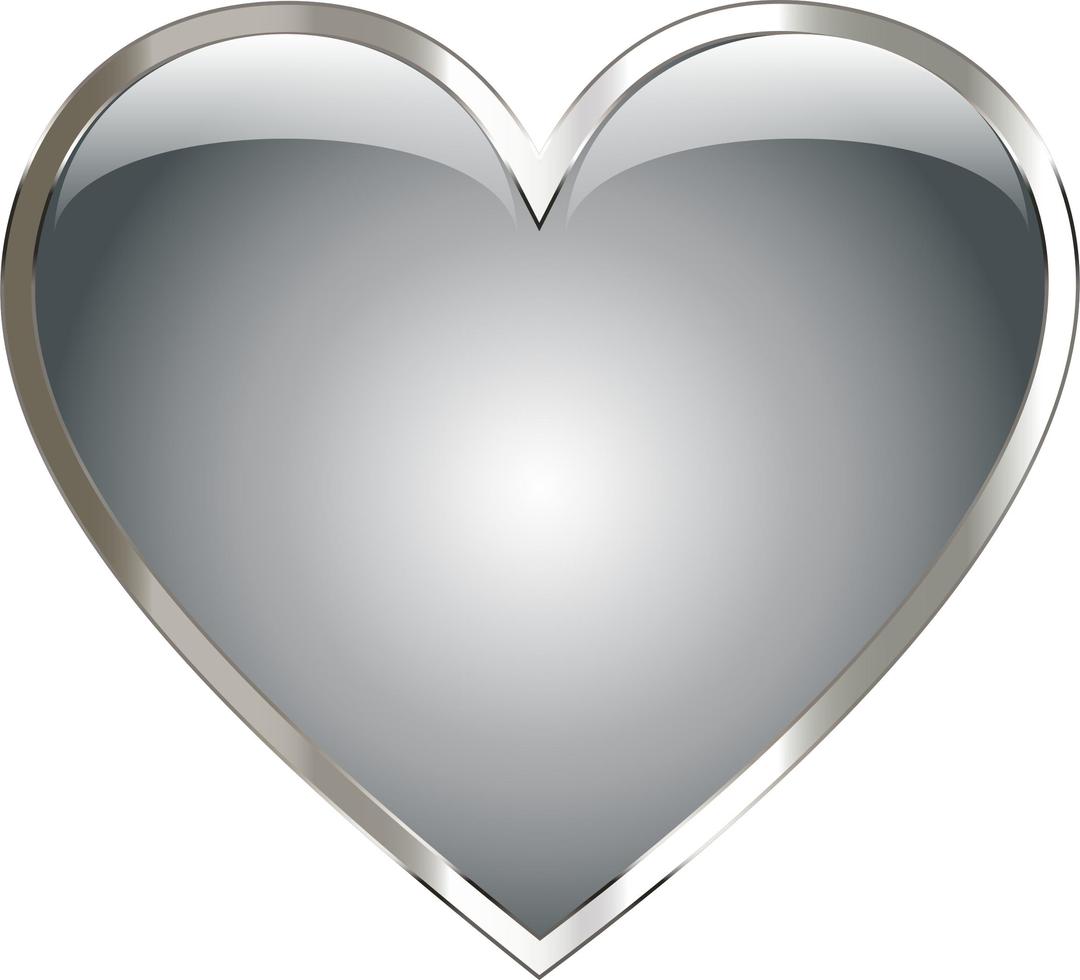 Stainless Steel Heart png transparent