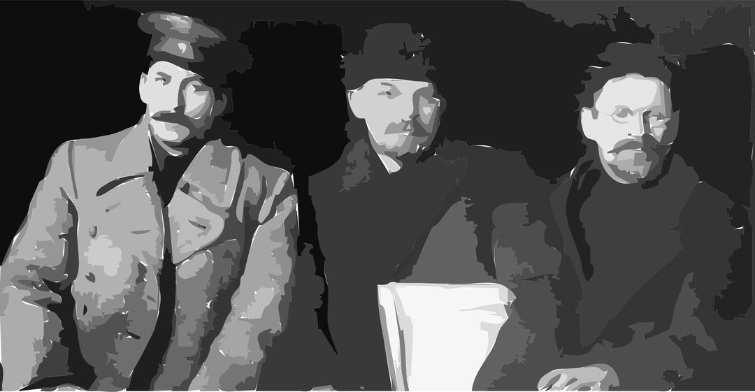 Stalin-Lenin-Kalinin-1919 png transparent