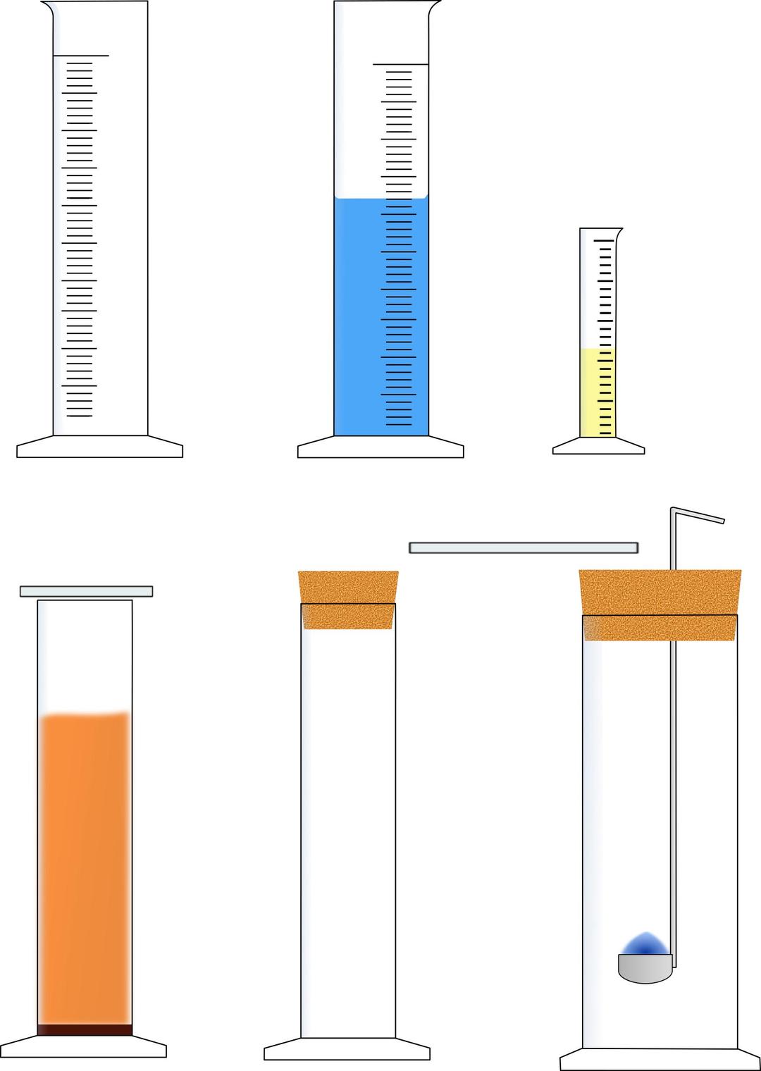 Stand- und Meßzylinder erweitert / Measuring cylinder with equipment png transparent
