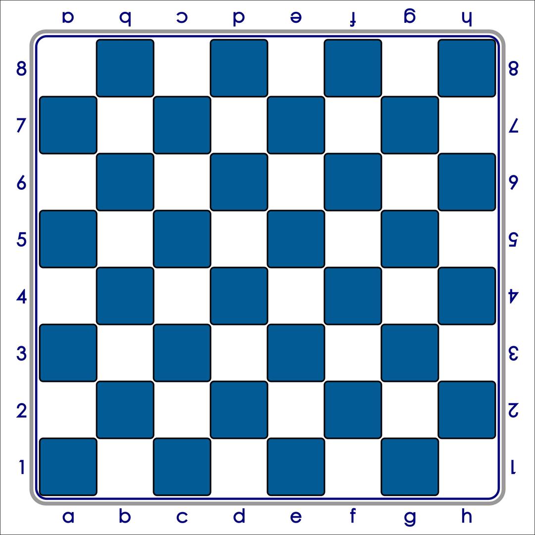 Standard Chess Board - Blue / Tablero de Ajedrez - Azul png transparent